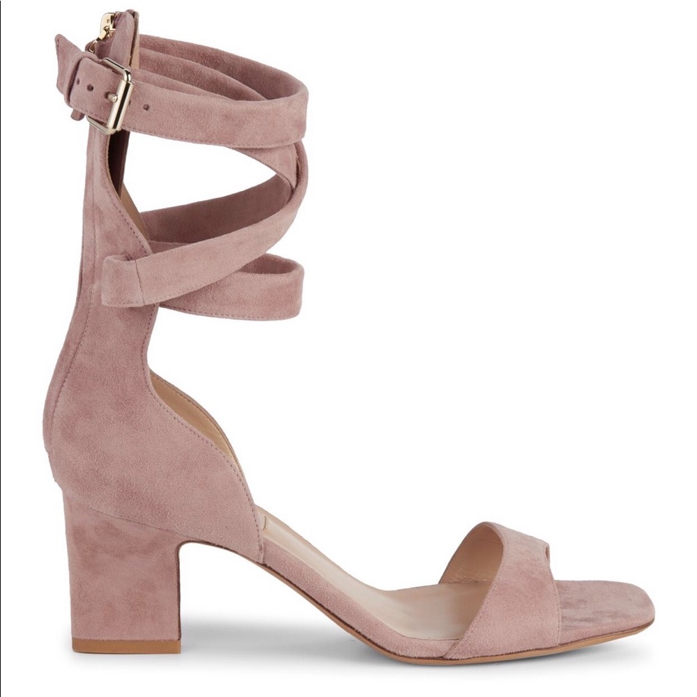 Valentino Garavani Suede Block Heel Sandals 37.5